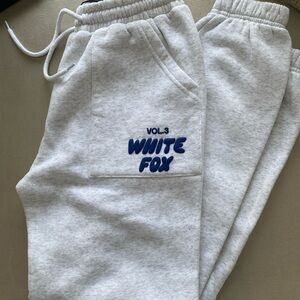White Fox Gray Sweatpants